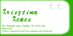 krisztina kepes business card